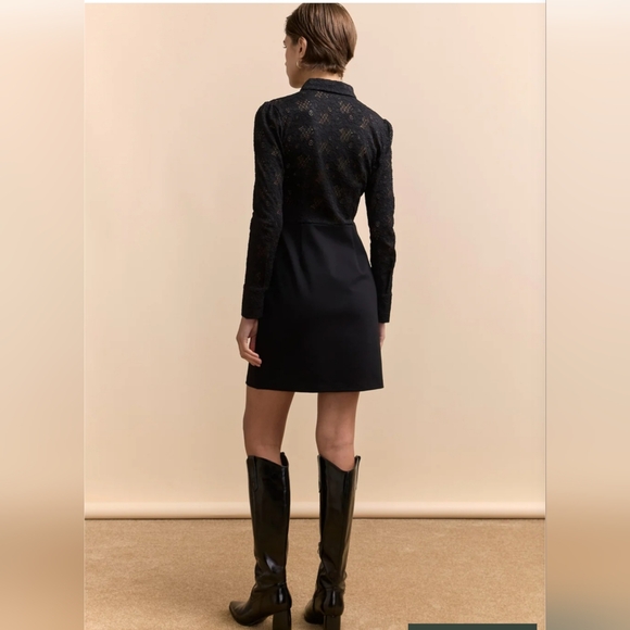 Tristan Ponte And Lace Fitted Dress Sz Xl - Picture 2 of 8